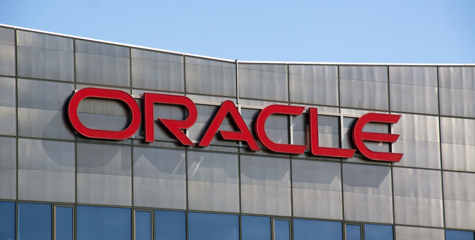 Oracle logo picture on building